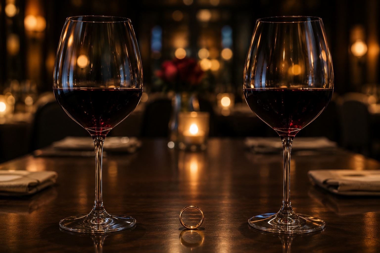 Deux verres partagés, ambiance feutrée